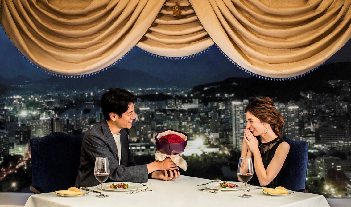 最上階レストランでのレストランディナー（イメージ）