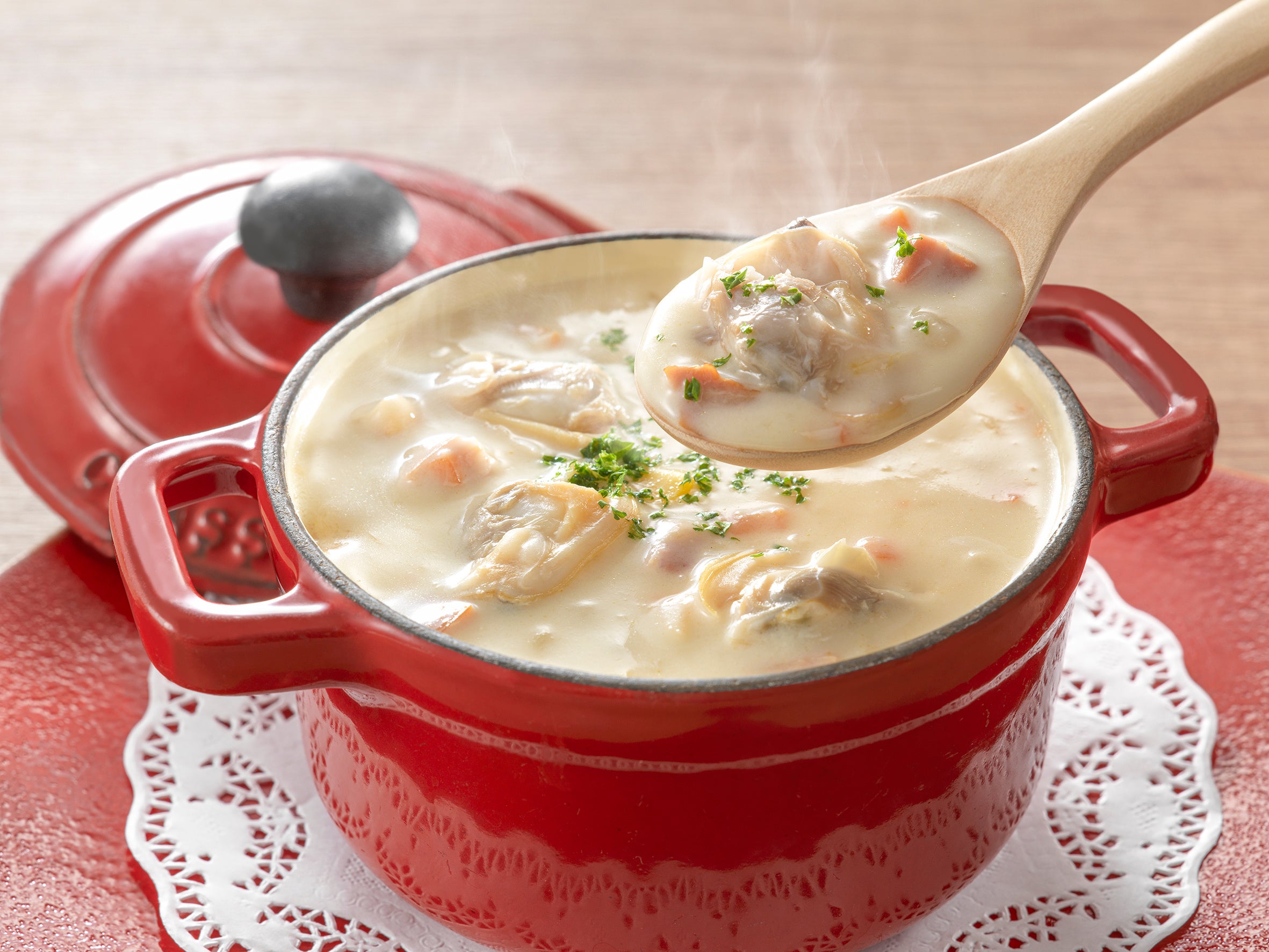 貝類のチャウダー