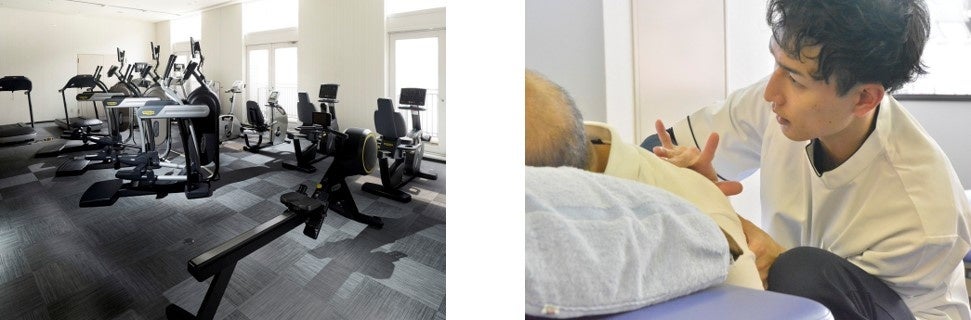 左　ジムエリアイメージ　／　右　サービスイメージ