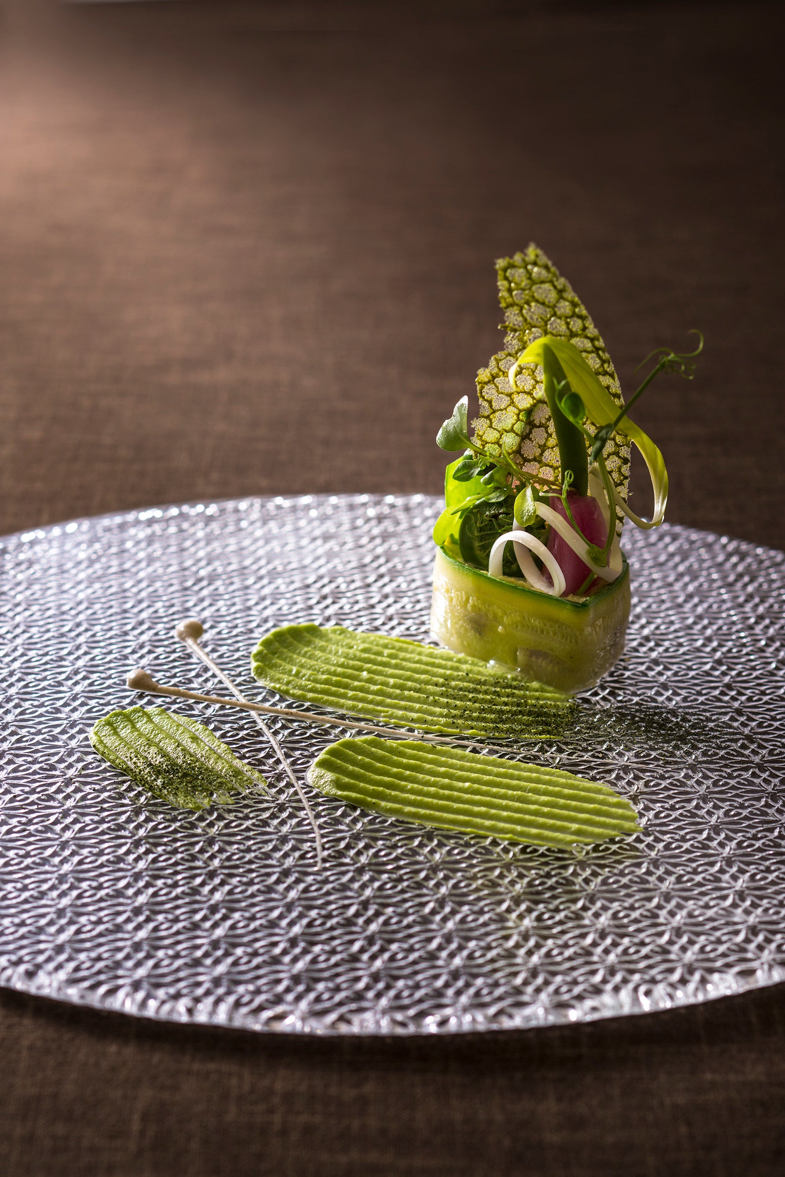 懐石フランス料理 グルマン橘「“和束の丘仕立て”鰹・アボカド・新牛蒡・抹茶」〔ランチ・ディナー共通〕イメージ