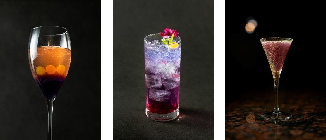 （左よりLa lumiére／YASHIKI／ROYAL VIEW）カクテルイメージ