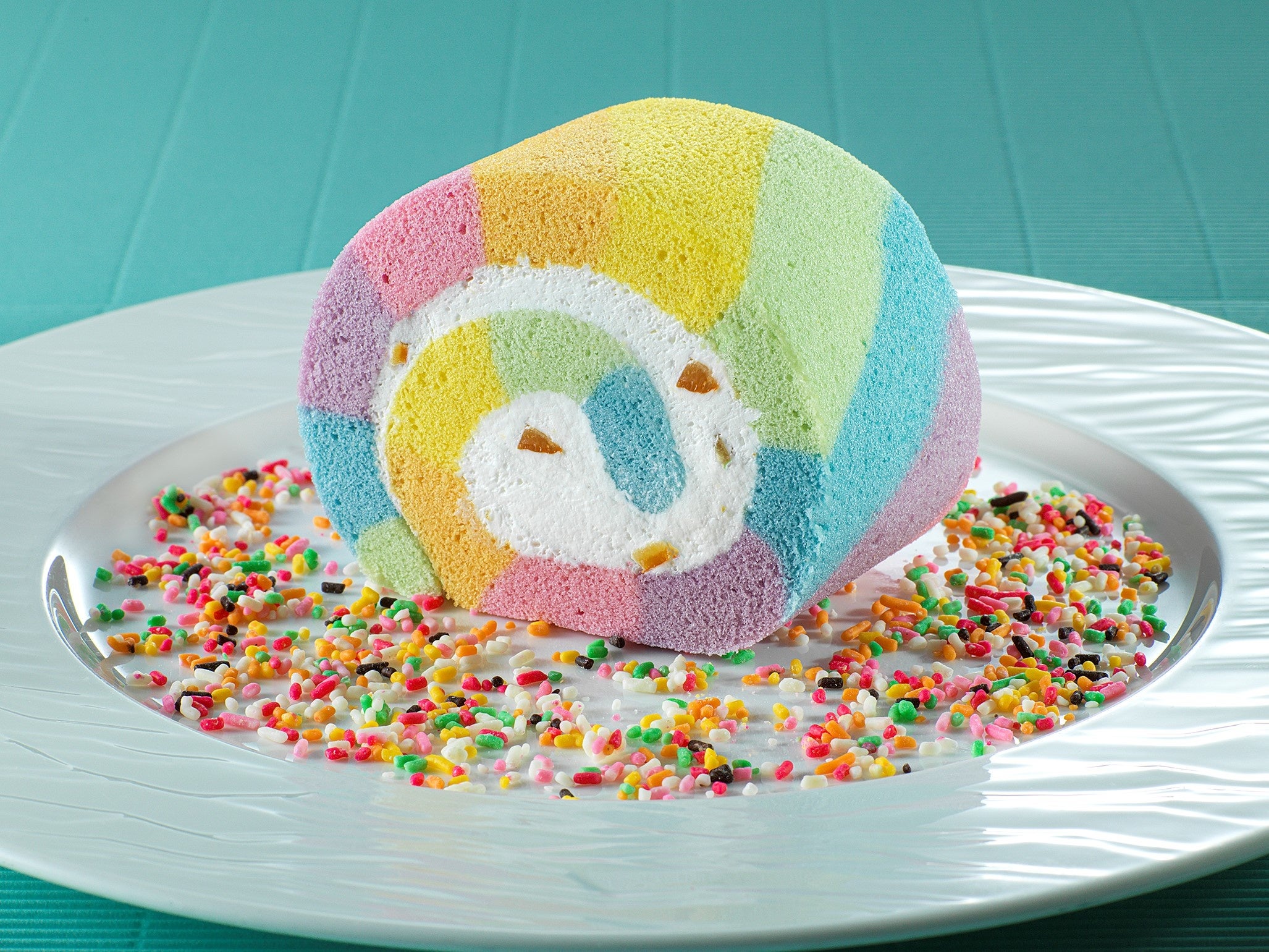 レインボーロールケーキ