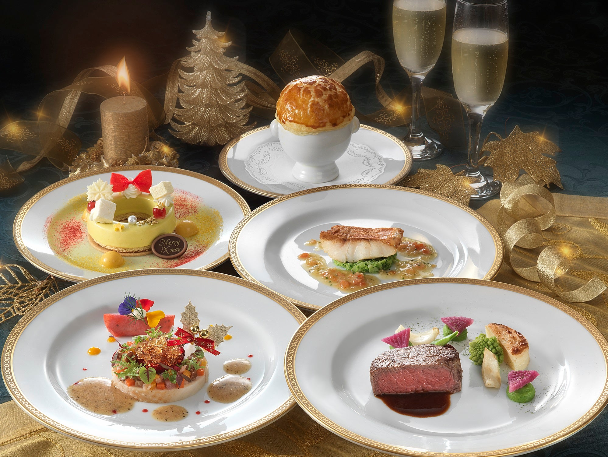 フレンチコースディナー