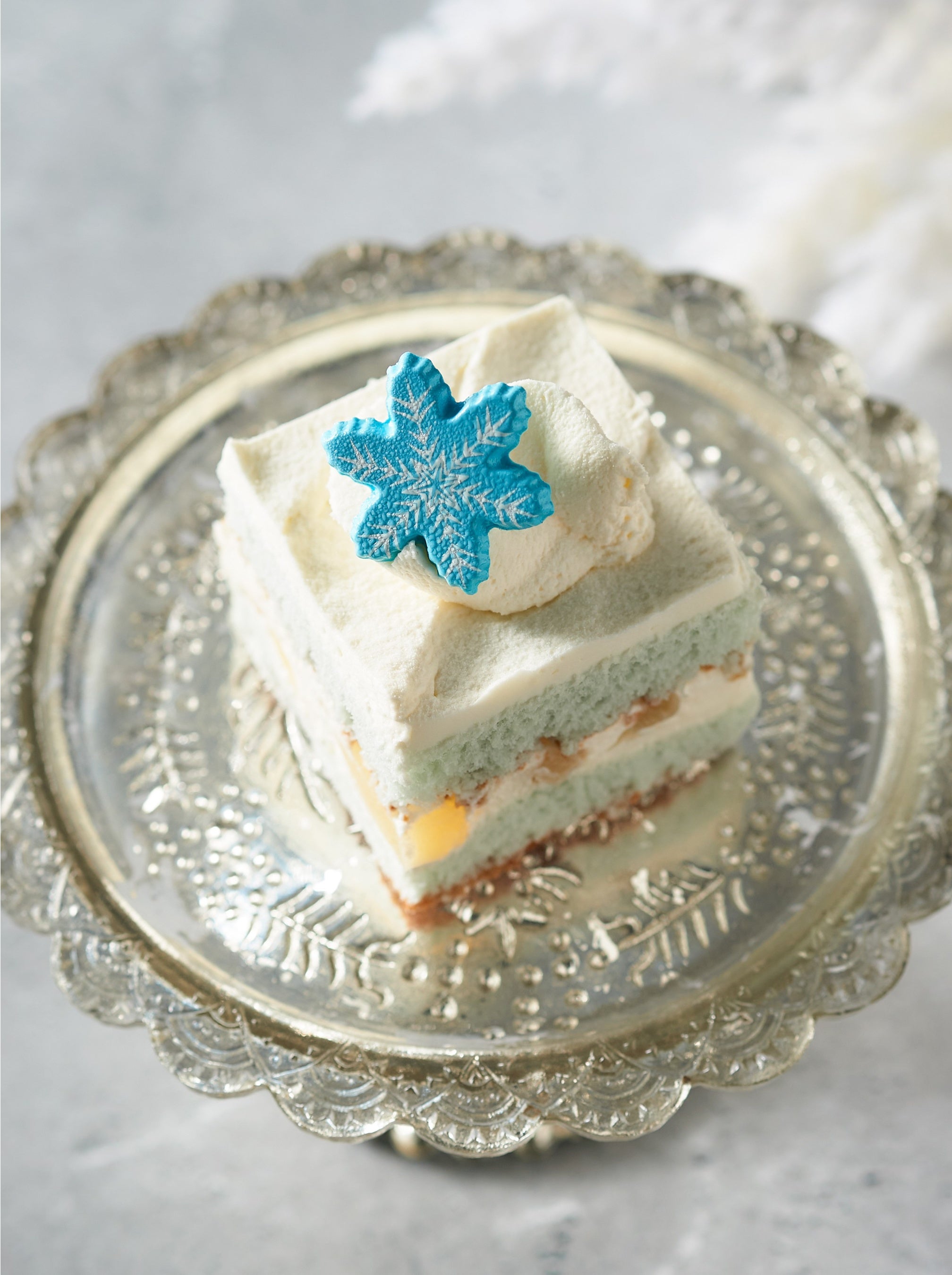 洋梨のショートケーキ