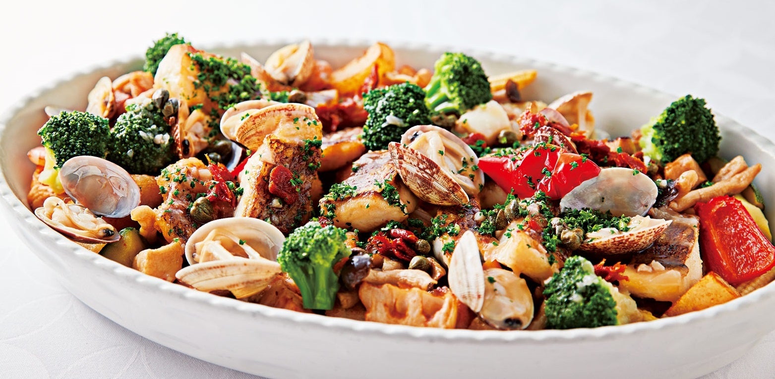 昆布香る敦賀真鯛と魚介のアクアパッツァ