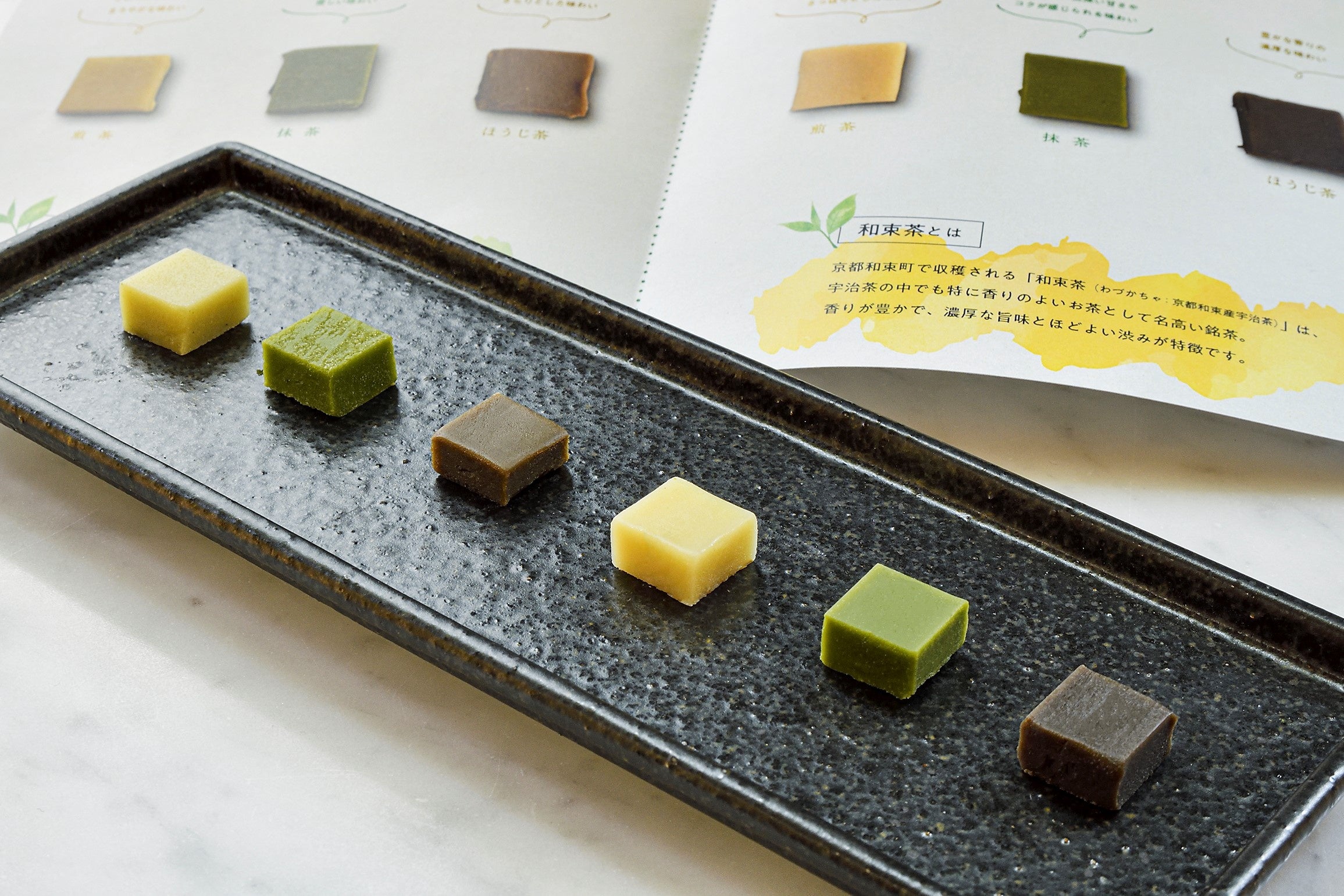 6種類の茶葉を使用した生チョコ（イメージ）