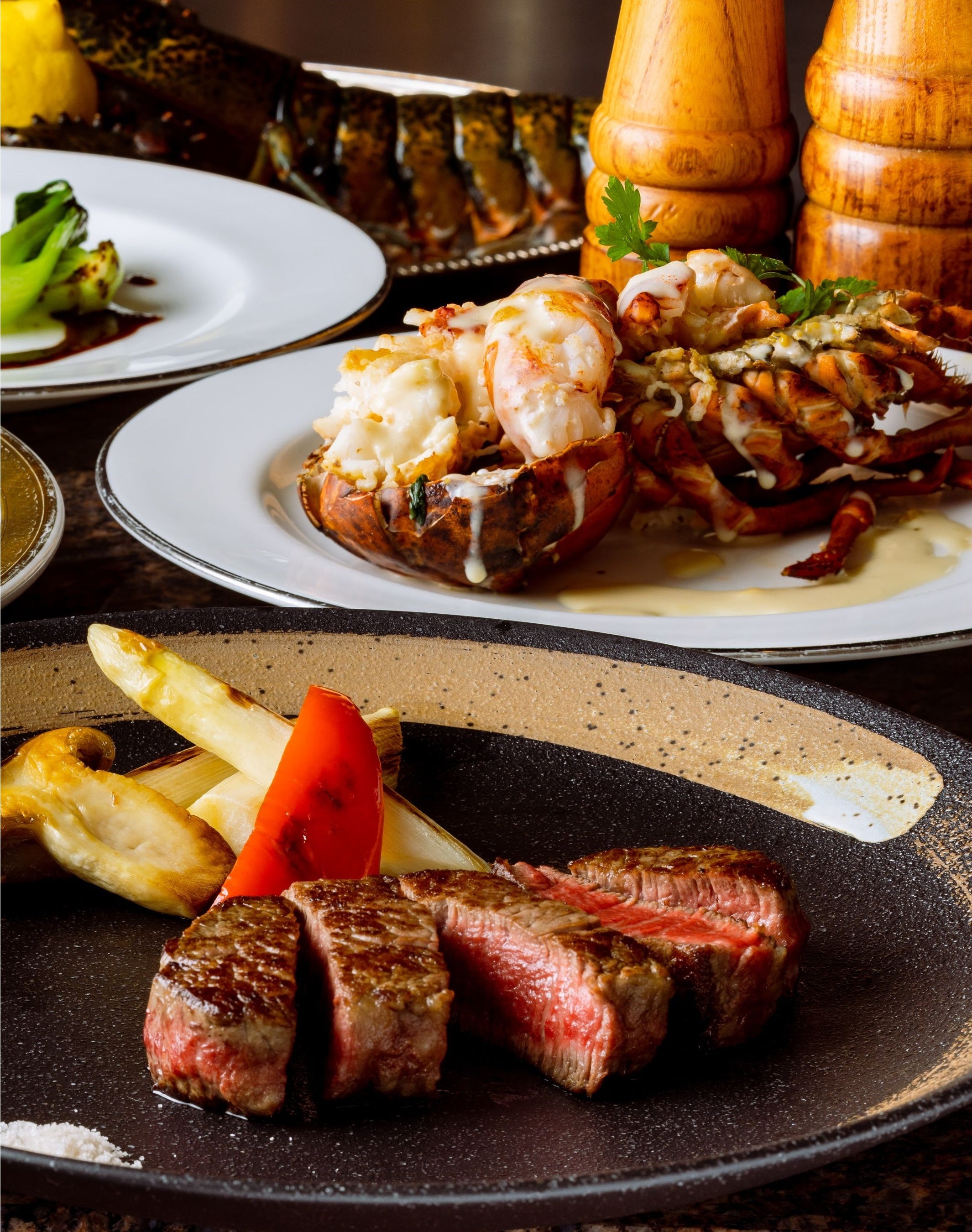 オマール海老と黒毛和牛コース