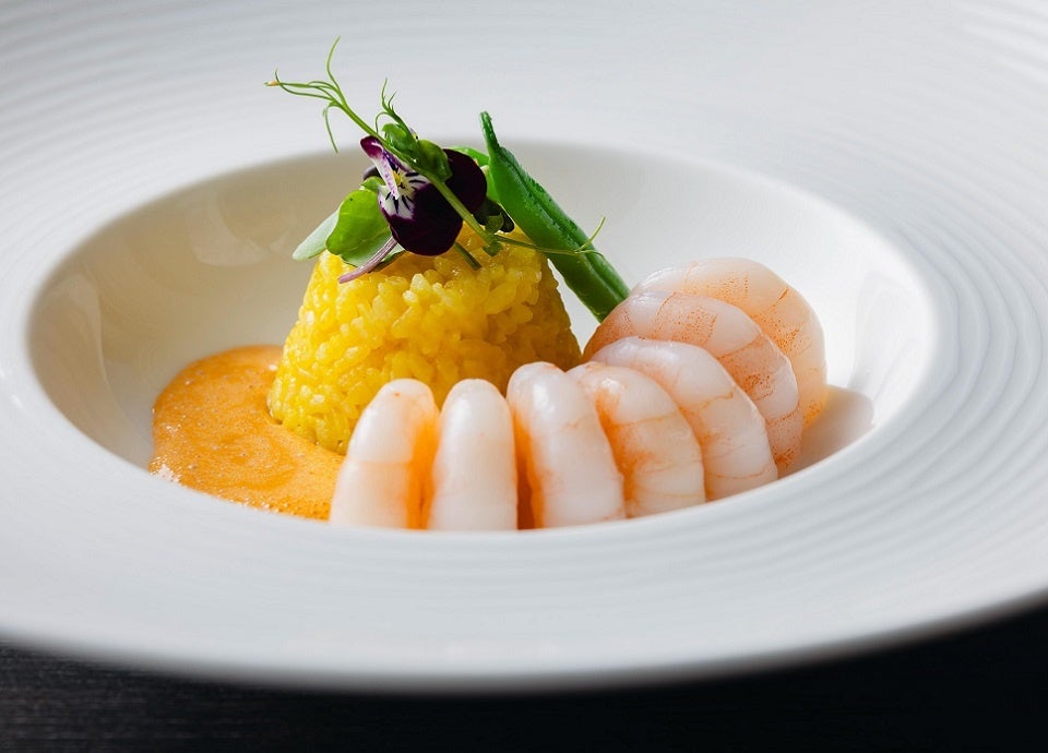 小海老のナンチュアソース サフランライス添え（イメージ）