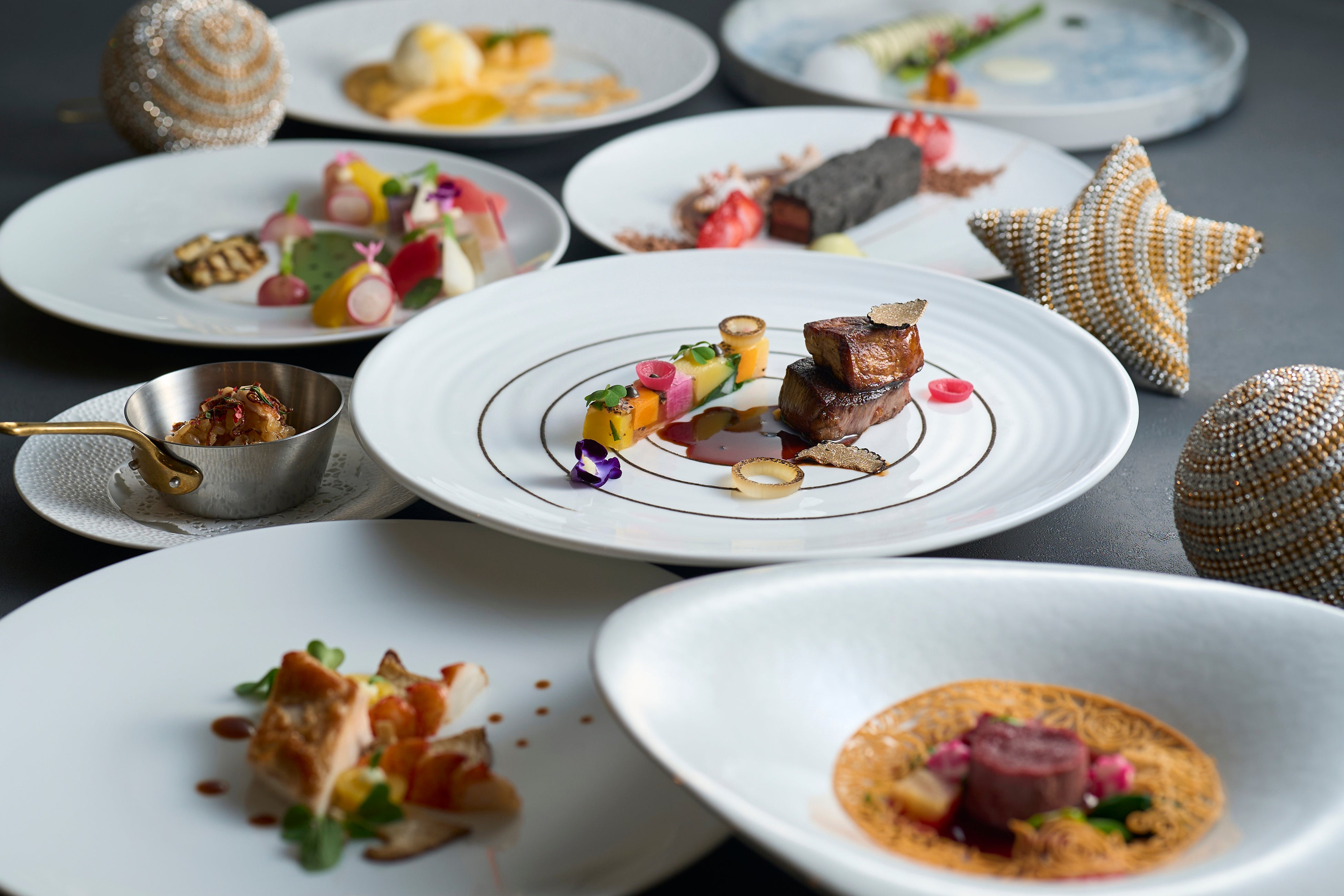 ♥ホテル・レストラン演出♥２ステージデザイン長皿♥最終値下げ１２皿♥バラ売り可能 リーガロイヤルホテル小倉】日本新三大夜景1位の夜景と美食のひととき