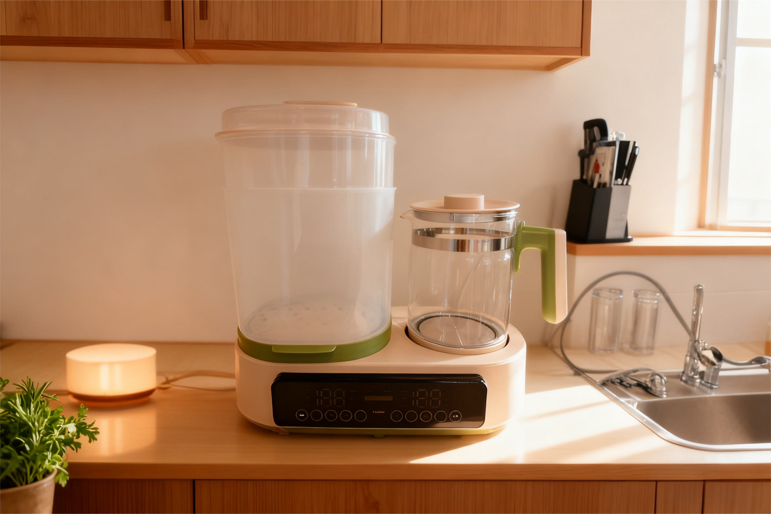 7つの機能を1台に集約！】FeeKaa多機能ボトルウォーマー(FK-BB-01)夜間