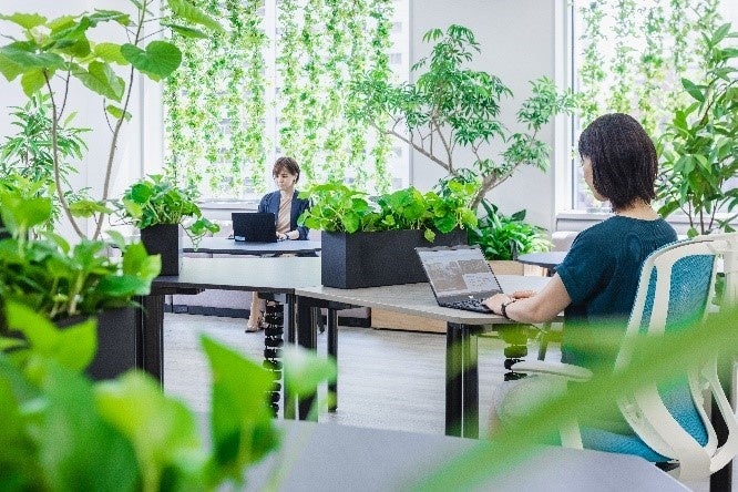 PBSが手掛ける健康経営ソリューション「COMORE BIZ」を取り入れたオフィス例