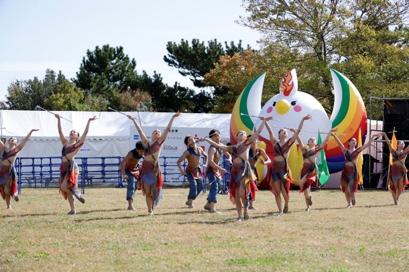 ▲世界一のバトントワリングを披露