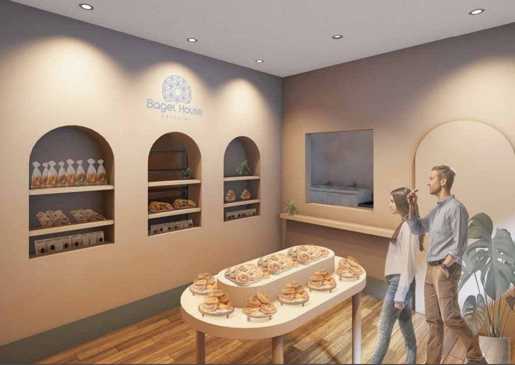 ▲ベーグルショップの内装（イメージ）