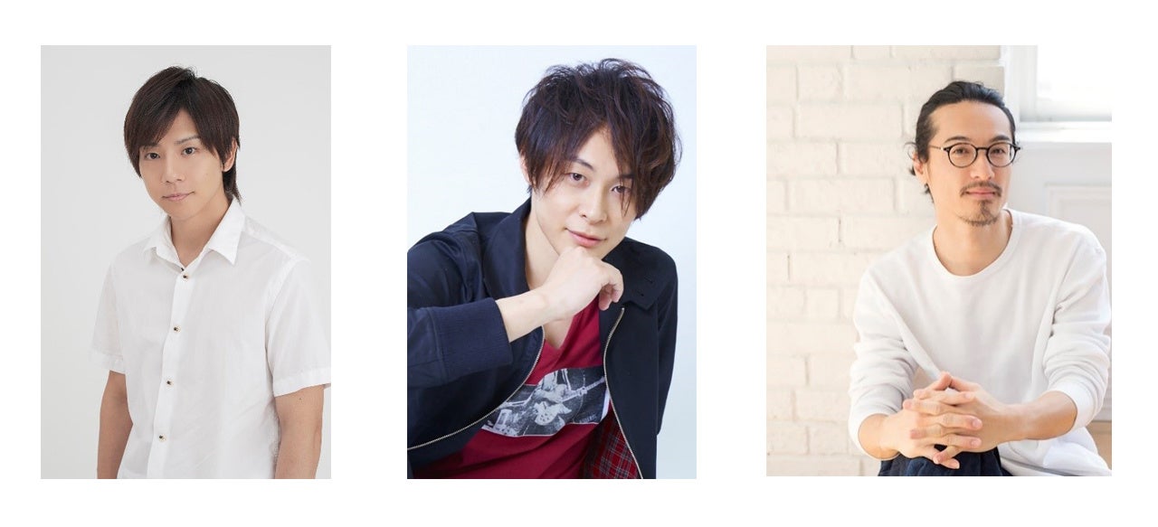 左：孫悟空役 椎名鯛造さん、中：猪八戒役 藤原祐規さん、右：你健一・烏哭三蔵役 唐橋充さん