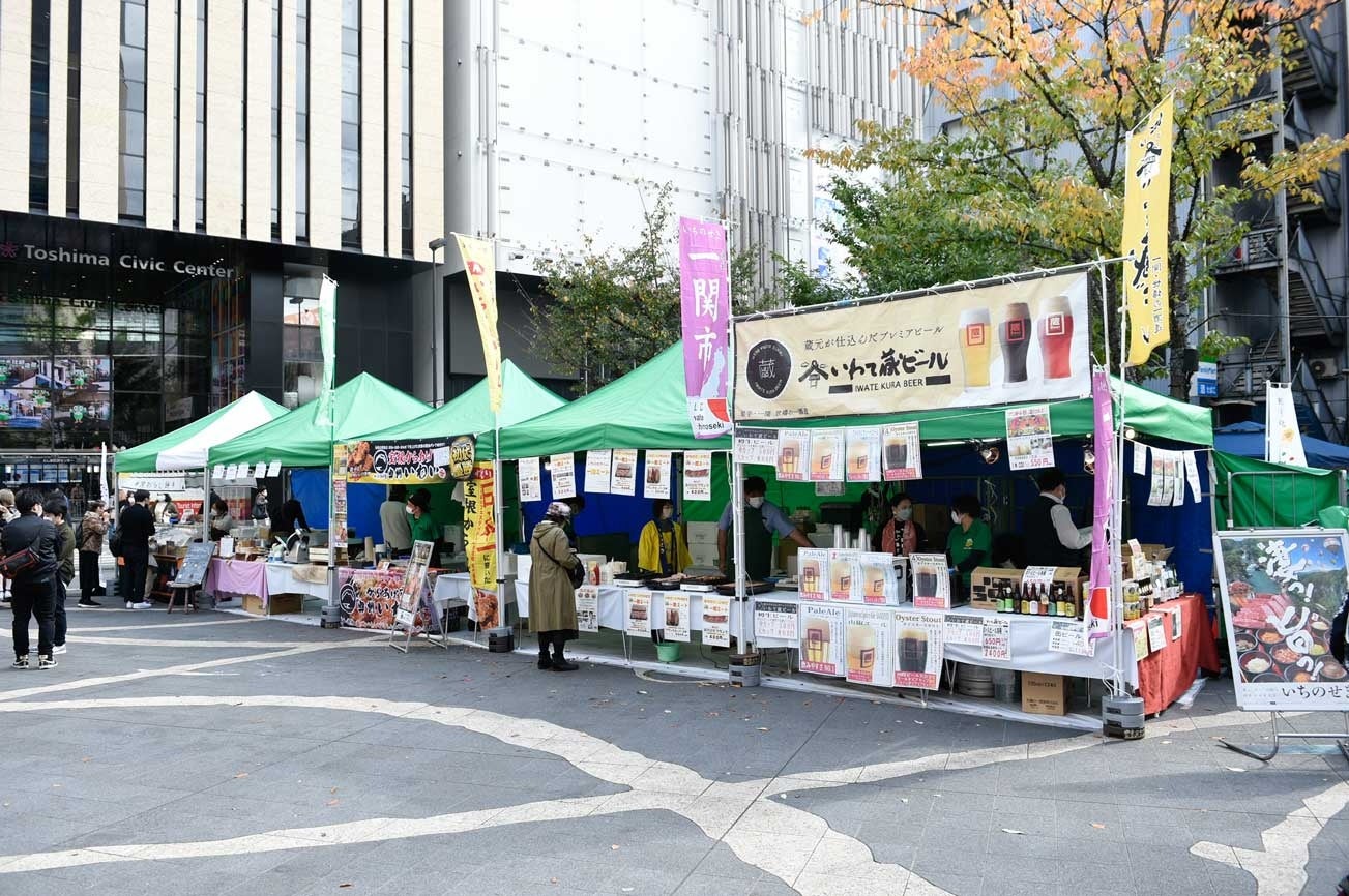 ▲IKEBUKURO オータムカルチャーマルシェ2022の飲食テントの様子