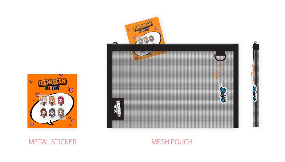 △メッシュポーチ＆メタルステッカー