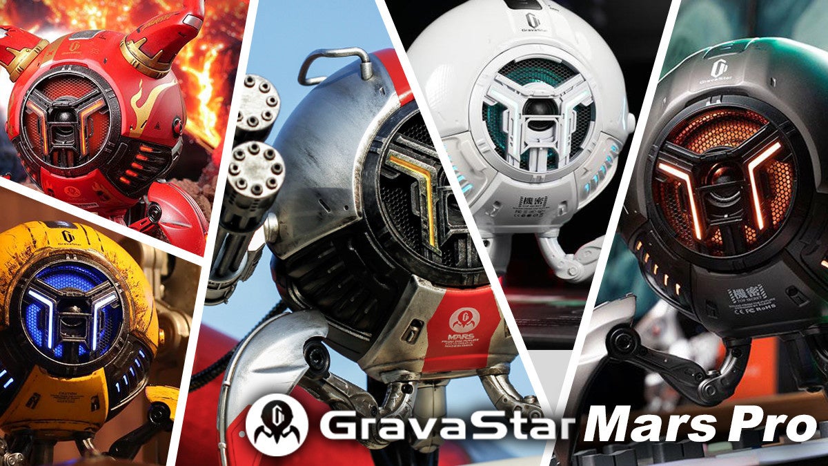 Gravastar Mars Pro ワイヤレススピーカー LEDライト付き Amazon.com: GravaStar Mars Pro Bluetooth Speaker, Deep Bass