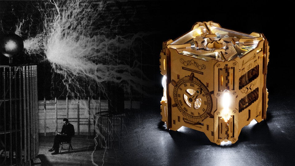 ニコラ・テスラが遺した発明品をテーマにした「謎解き立体パズル」の