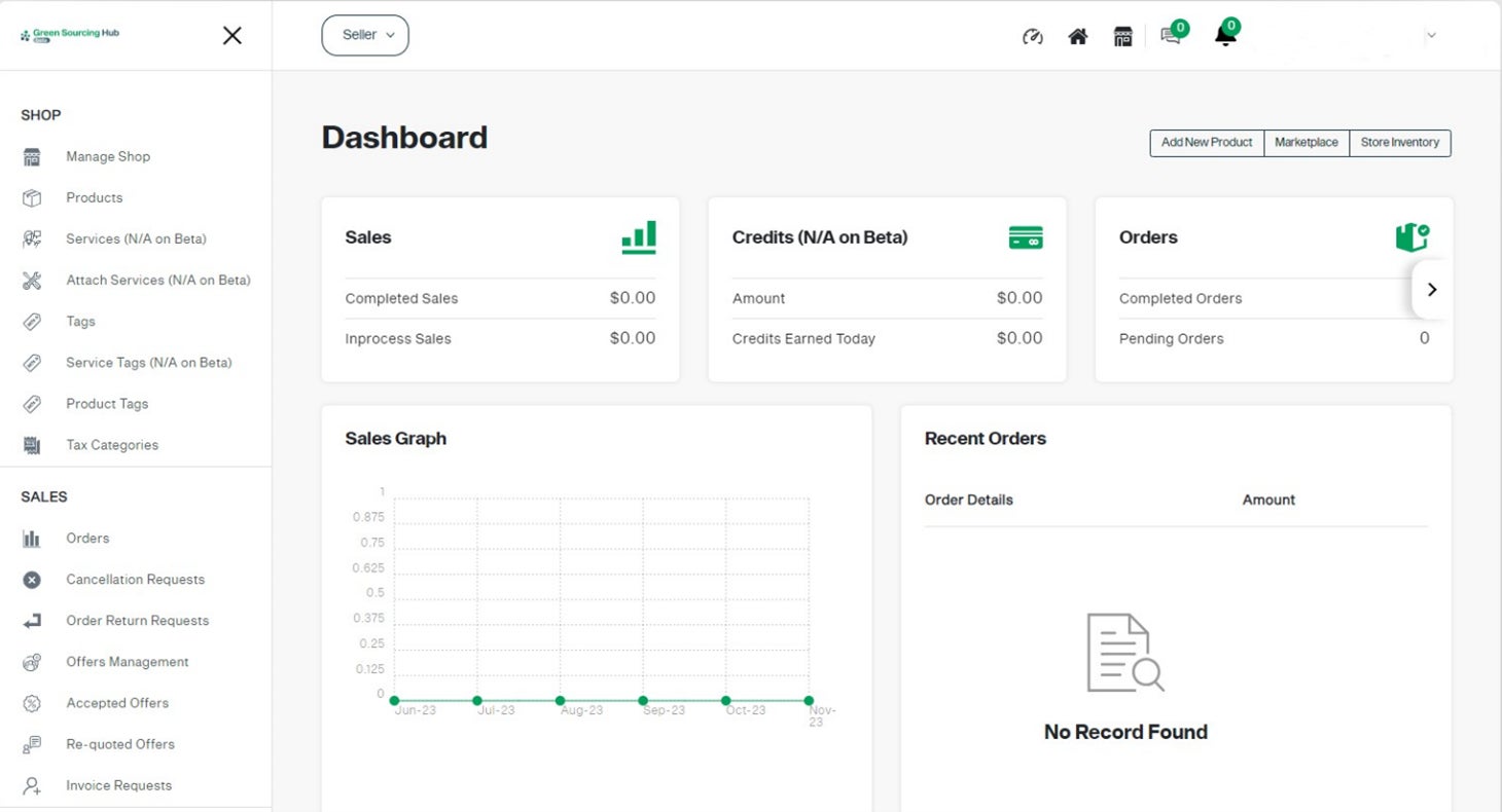 サプライヤー向けダッシュボード