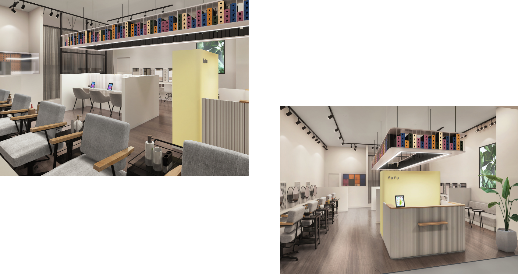 ヘアカラー専門店fufu 内観 株式会社Fast Beauty