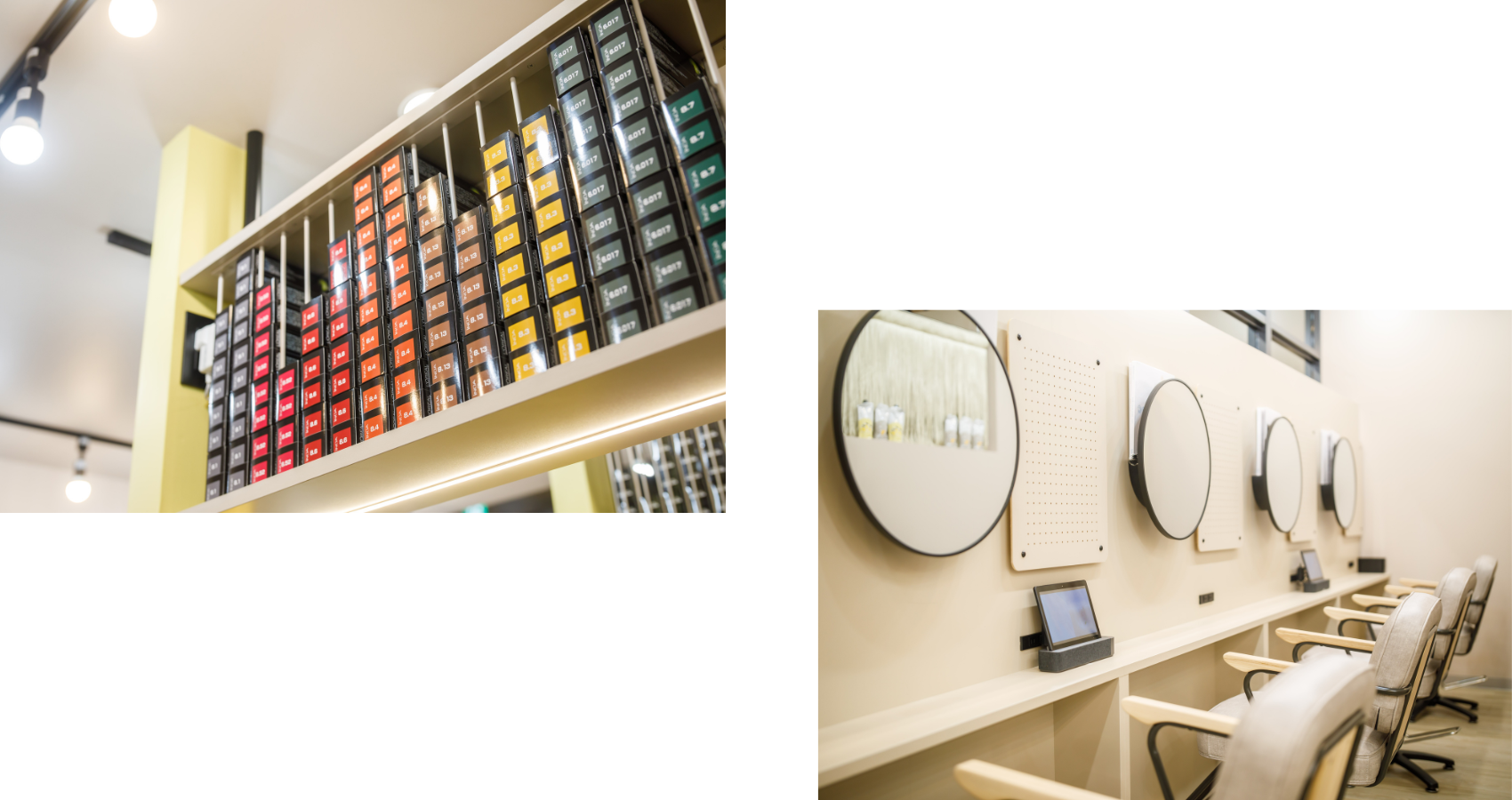 ヘアカラー専門店fufu 大阪ベイタワー店 内観