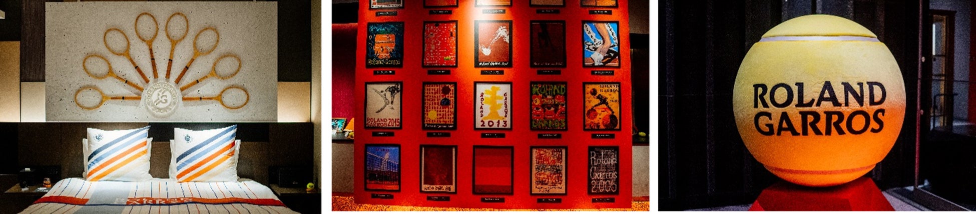 Roland Garros themed hotel lobby in Tokyo