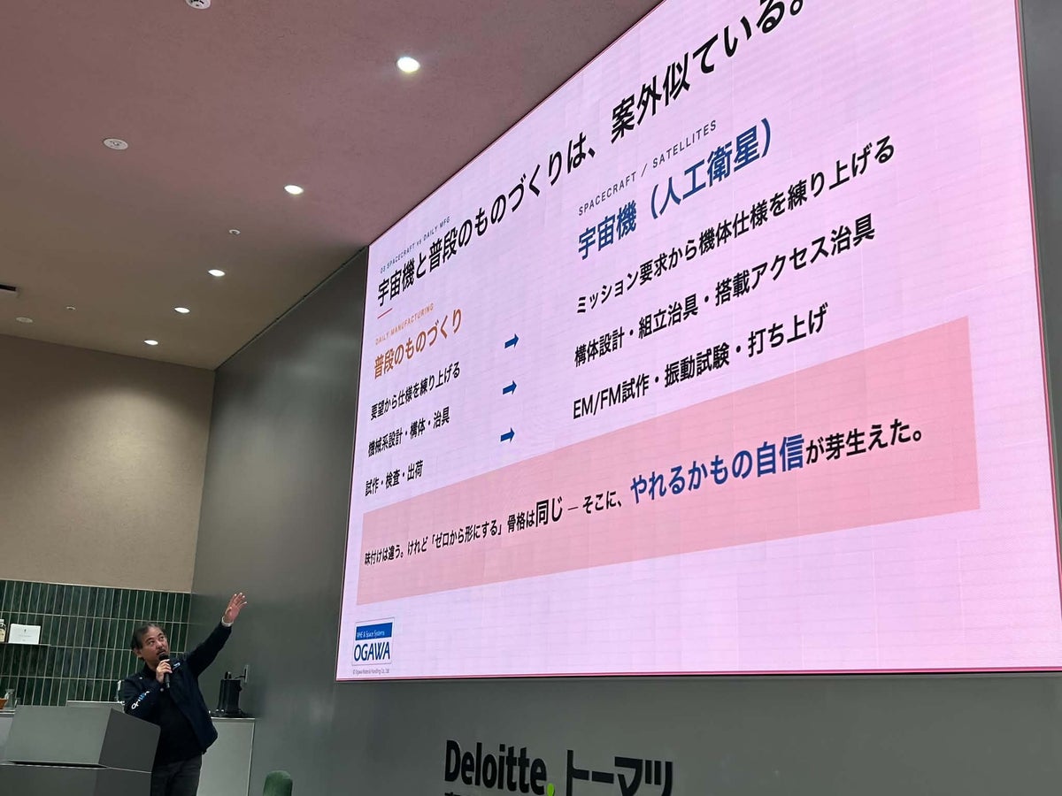 宇宙実績ゼロから人工衛星開発に関わるまでの歩みを紹介するオガワ機工・伊藤慎二副社長