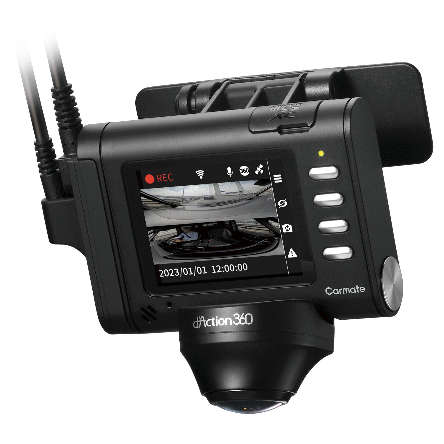 新品未使用カーメイト ドライブレコーダd'Action 360D DC3600R カーメイト、新型360度ドライブレコーダー「ダクション 360D