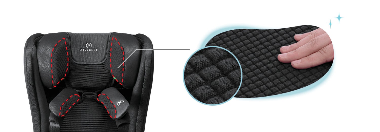 【美品】エールべべ パパット グランス ISOFIX ジュニアシート 日本初、成長に合わせてモードが選べる ISOFIXジュニアシート