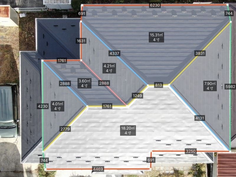 面積の自動算出も可能
