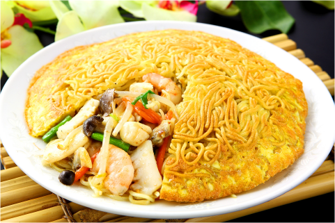 餡を麺で包んだ「梅蘭焼きそば」