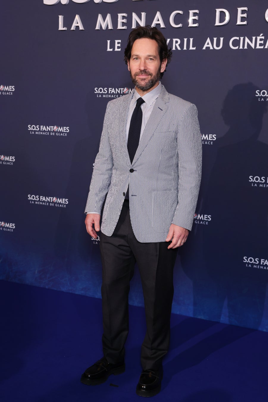 ポール・ラッドがダンヒル2024年春夏コレクションを着用して『ゴーストバスターズ / フローズン・サマー』のプレミア試写会に登場 ポール・ラッドがダンヒル2024年春夏コレクションを着用して『ゴーストバスターズ / フローズン・サマー』のプレミア試写会に登場