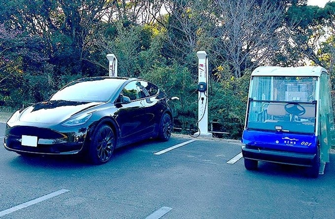 NEMU RESORTに設置されたエネチェンジEV充電器