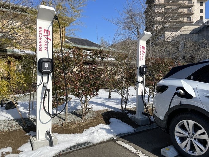 櫻離宮（宮城県仙台市）に設置されたエネチェンジのEV充電器