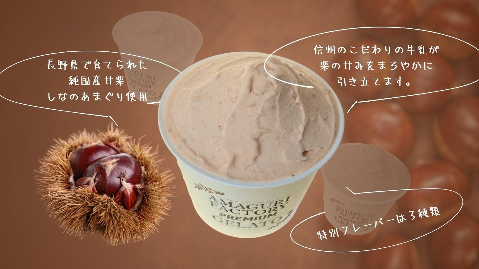 あまぐり 国内流通0.001％の“幻の国産甘栗”を贅沢に使用 長野県発「しなのあま