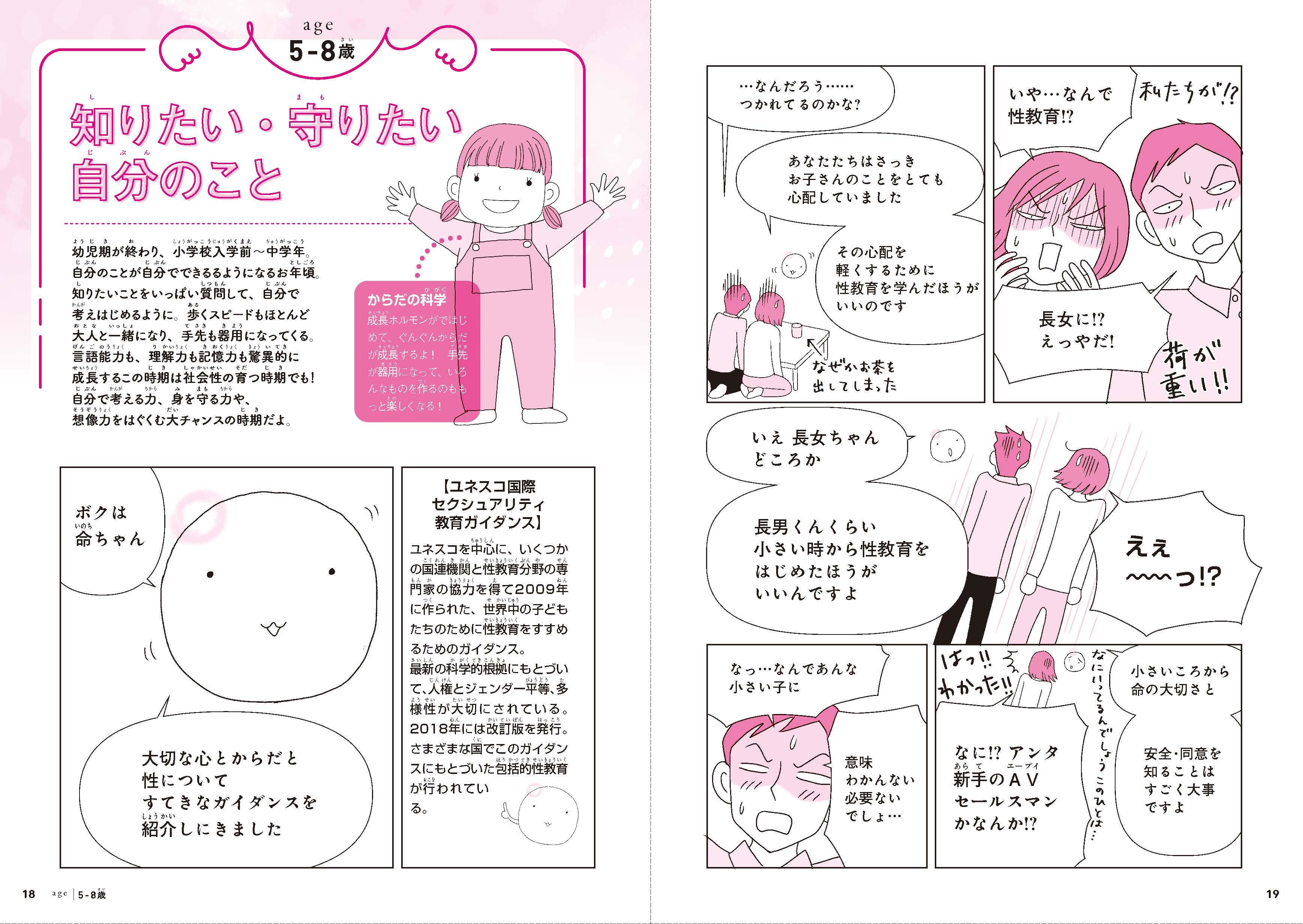 年齢別に、親の悩み・子どもの悩み、それにどう対応すればよいかを、まんがでわかりやすく紹介。