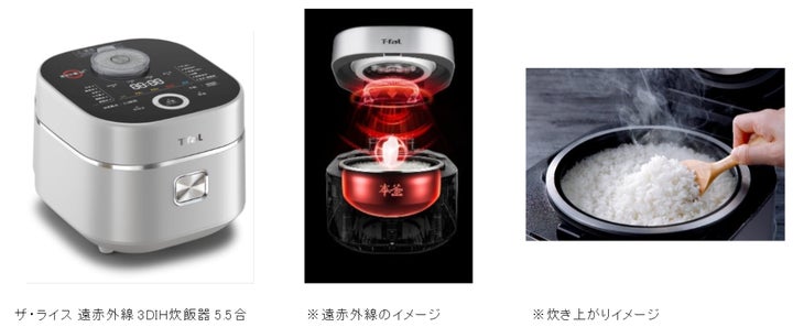 独自技術「遠赤外線×高火力3次元IH」で、際立つ粒立ち・ハリ・甘み 独自技術「遠赤外線×高火力3次元IH」で、際立つ粒立ち・ハリ・甘み