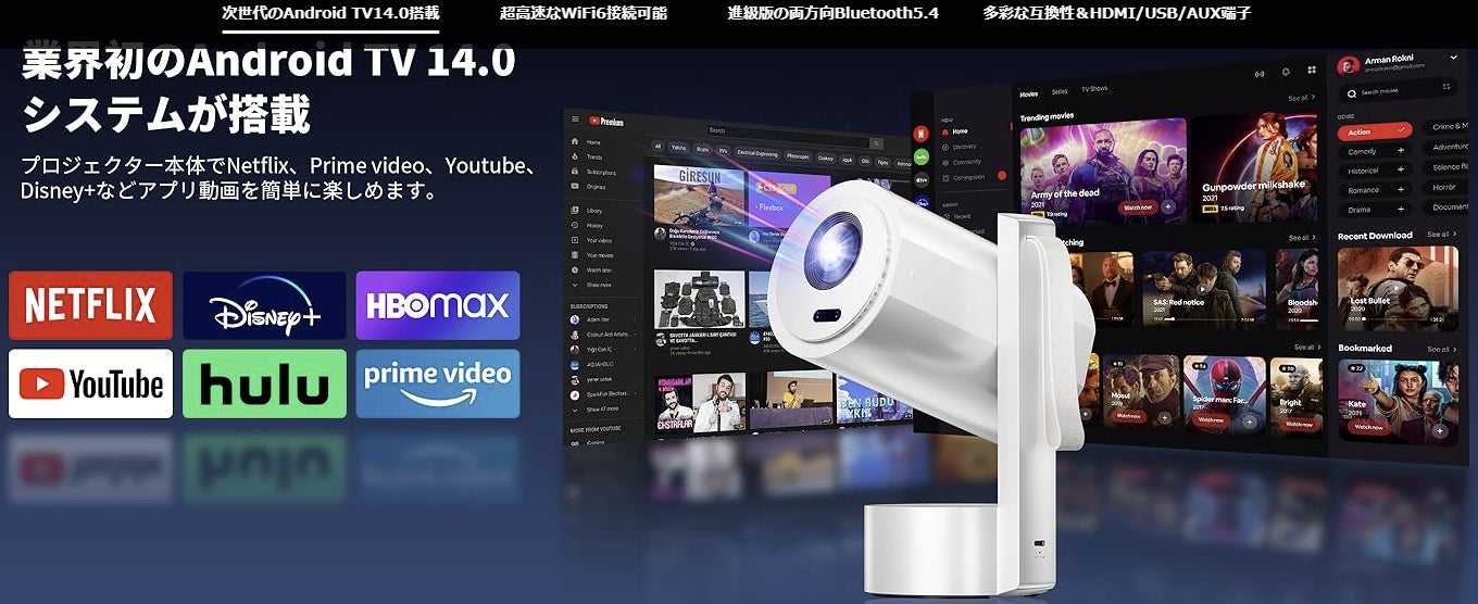 バッテリー内蔵で電源不要!Sainellor 新品プロジェクター 期間限定 バッテリー内蔵で電源不要!Sainellor 新品プロジェクター 期間限定