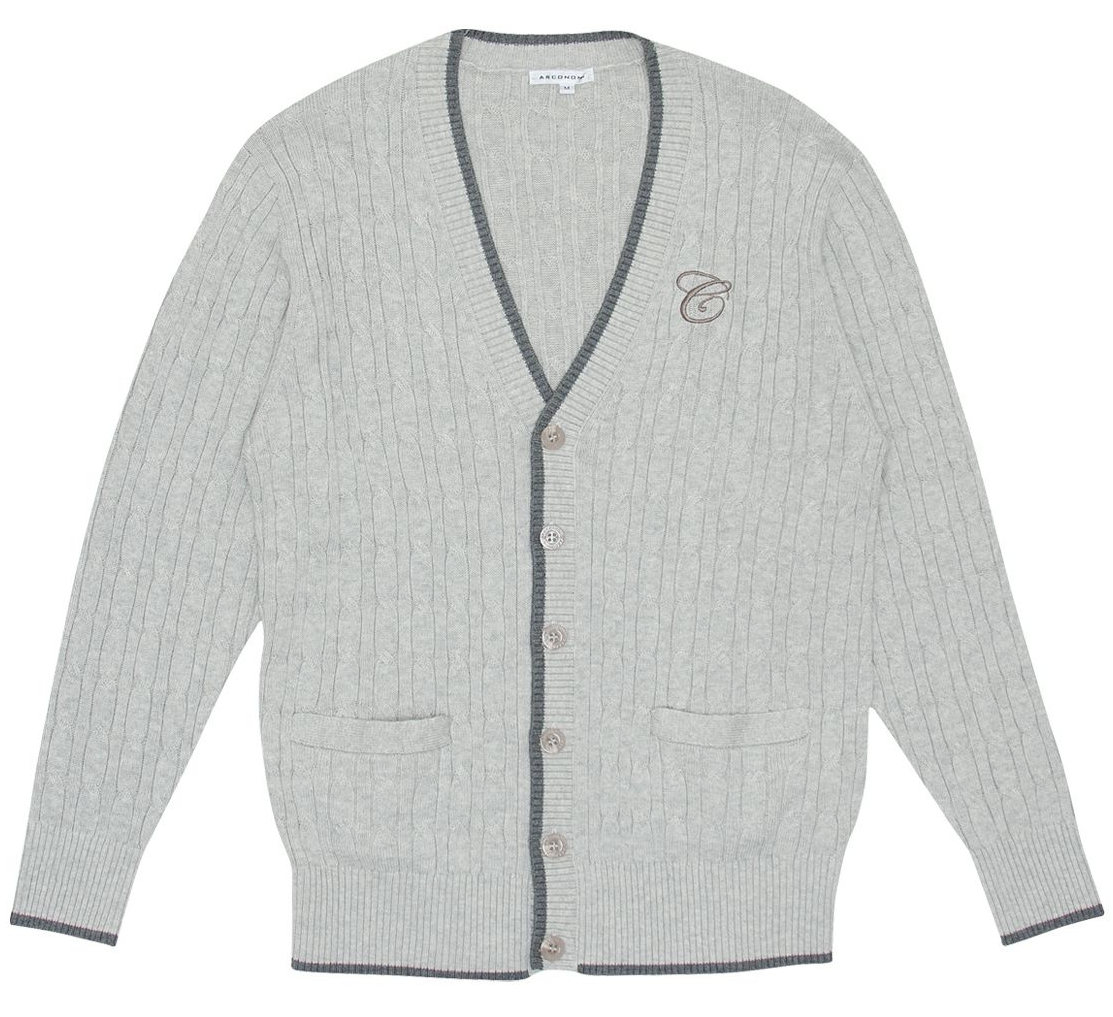 ケーブルカーディガン（ライトグレー）