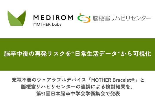 脳卒中後の再発リスクを“日常生活データ”から可視化 脳卒中後の再発リスクを“日常生活データ”から可視化