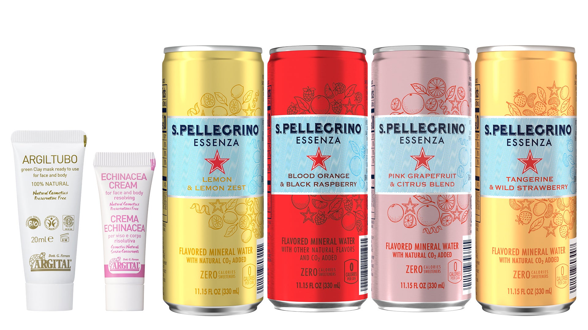 100%ナチュラル、砂糖不使用、ゼロカロリーフレーバー・スパークリング