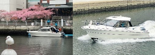 船室もあるリリー号（目黒川）