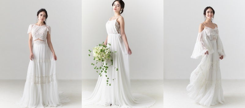 ドレスはお好みに合わせてお選びいただけるよう様々なデザインをご用意しております。