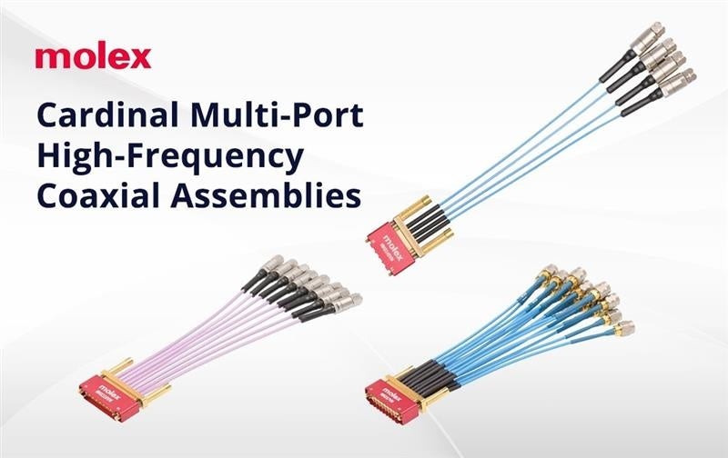 Molex、145 GHz Cardinalマルチポート高周波同軸アセンブリーでAIおよび6Gテストの新たな業界基準を確立