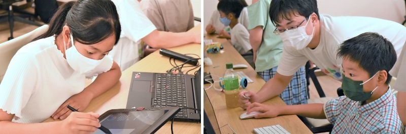 最新のテクノロジーに触れられるミミミラボの様子