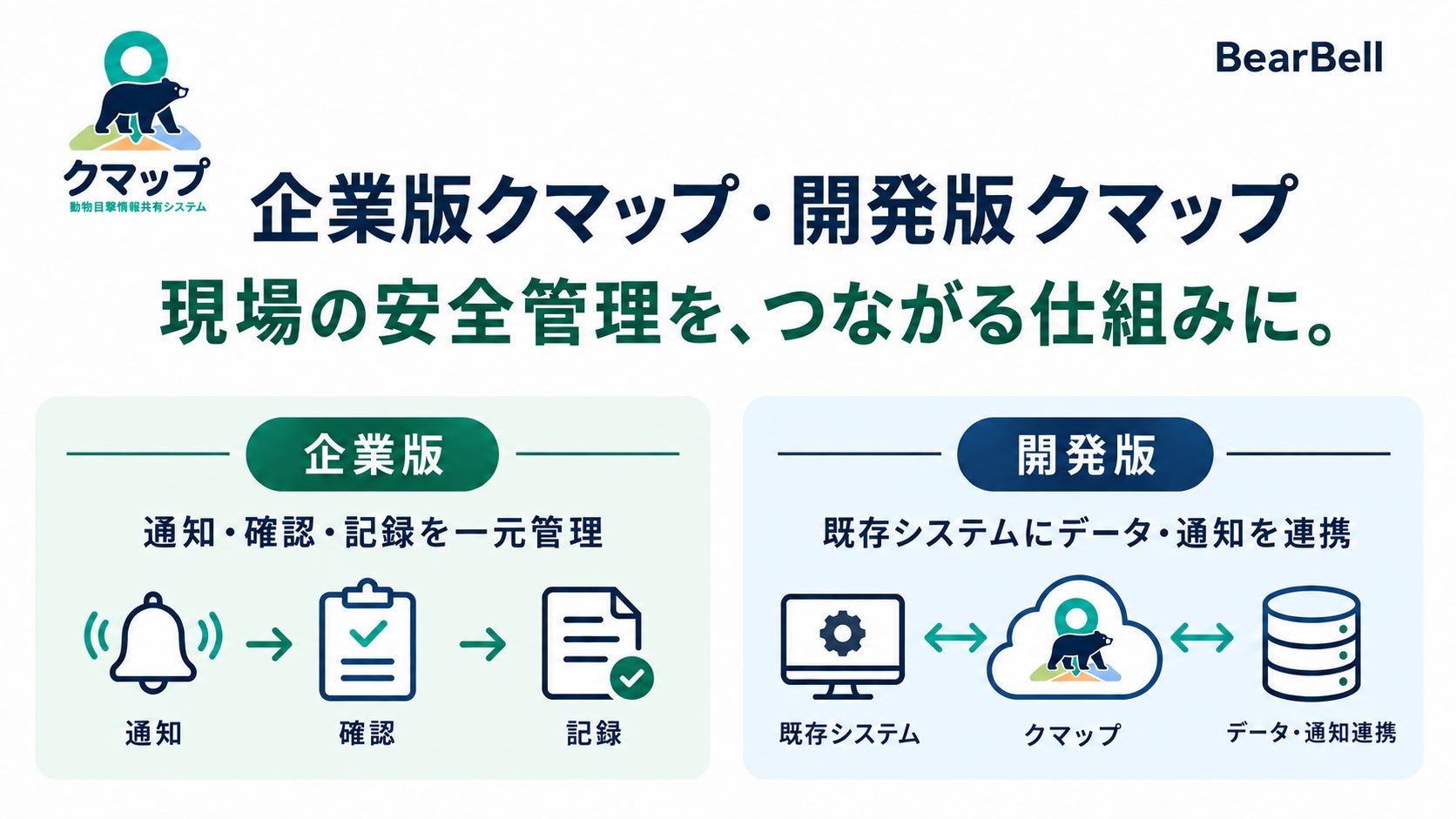 屋外で働く従業員の安全管理を支援 BearBellが「企業版クマップ」「開発版クマップ」をリリース