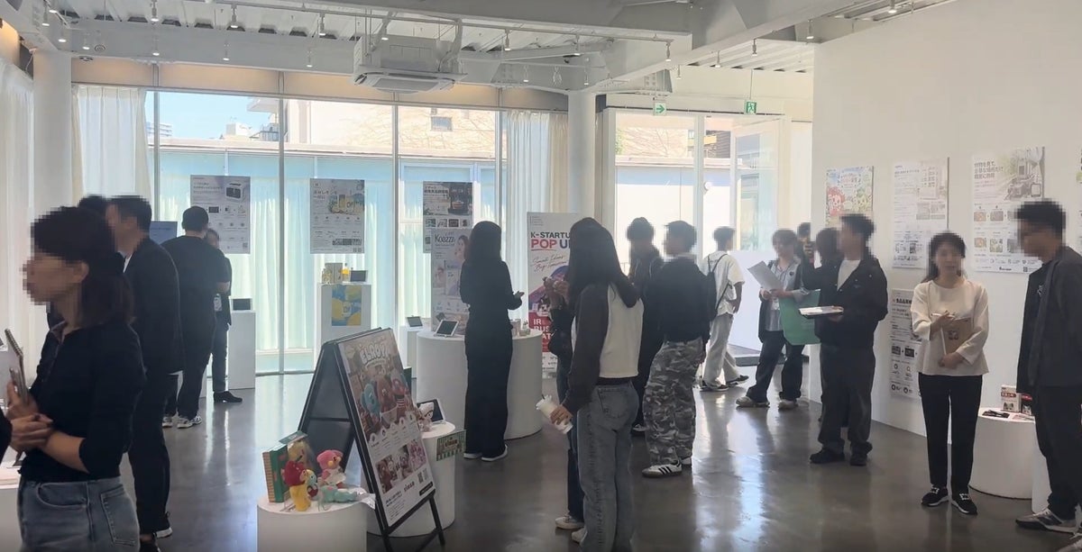 原宿・キャットストリートのMIL GALLERYに設けられたK-STARTUP POPUPの会場