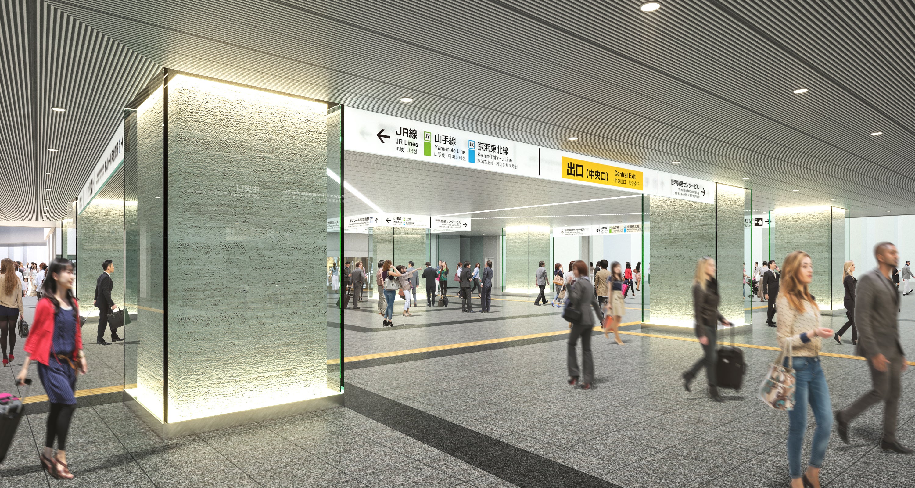 中央広場イメージ（東京モノレール改札前）