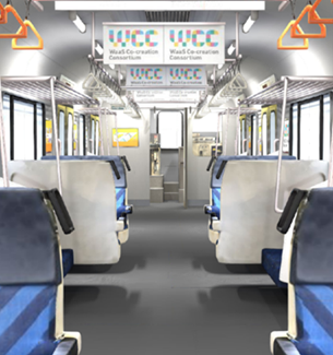 再現されたE217系車両のデジタル空間 （イメージ）