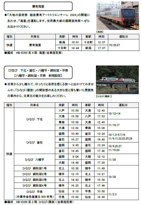 列車運転時刻表 昭和57年11月15日改正 秋田鉄道管理局